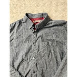 Ben Sherman Men's Gray Pattern Long Sleeve Button Down Shirt Size L